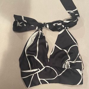 Cotton Candy LA Tie Top Black and White.